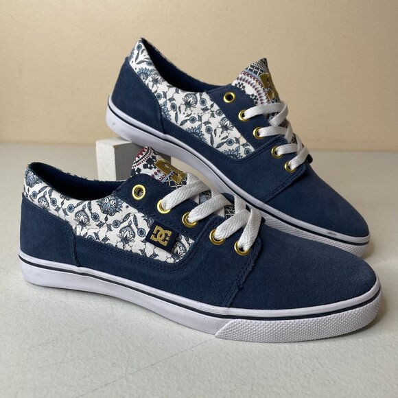 DC Tonik Women's Navy / Floral Sneakers Size 5 - Picture 1 of 16